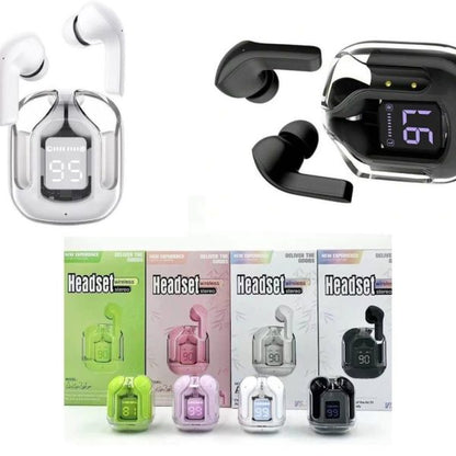 Air31 Earbuds Wireless Crystal Transparent Body | Air 31 Bluetooth Earbud With Pouch