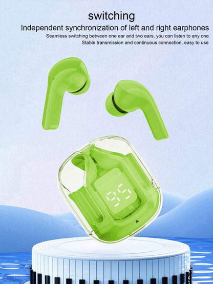 Air31 Earbuds Wireless Crystal Transparent Body | Air 31 Bluetooth Earbud With Pouch