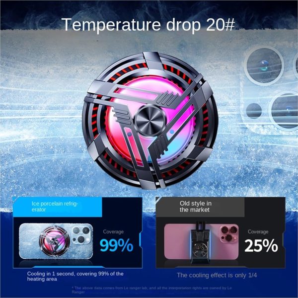 Al-02 Original Mobile Cooler Magnetic Phone Cooler Fan With Rgb Lights