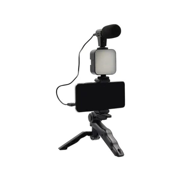 Ay-49 Vlogger Video Making Kits Vlog Microphone Led Fill Light