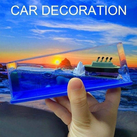 ar Interior Accessories Dashboard Decoration,moving Titanic Liquid Wave Cruise Ship