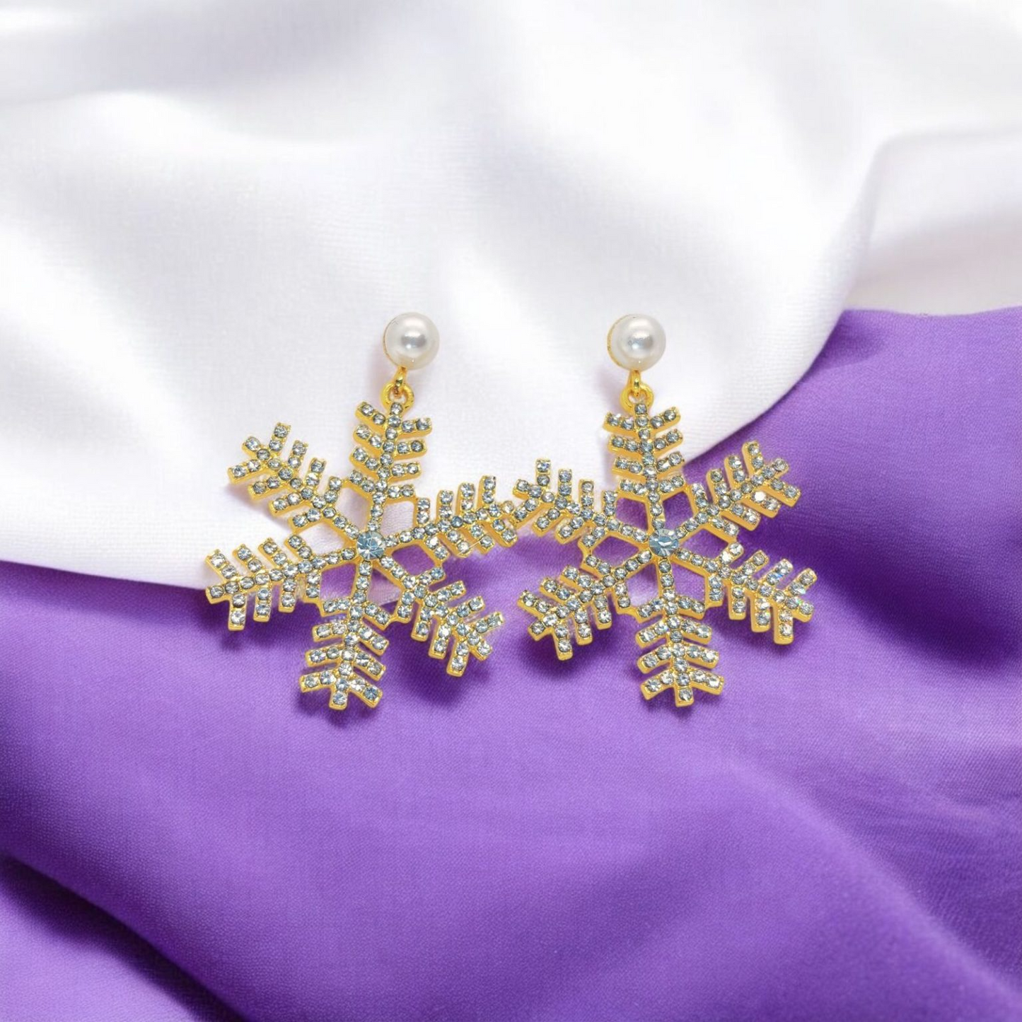 Imported Dazzling Snowflake Earrings