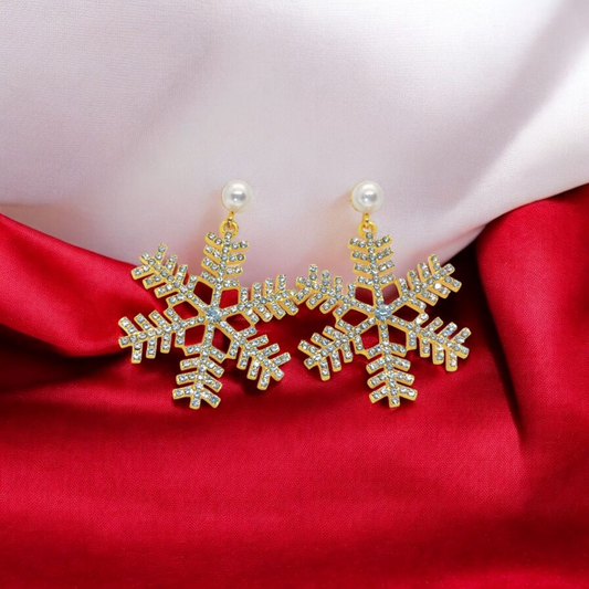 Imported Dazzling Snowflake Earrings