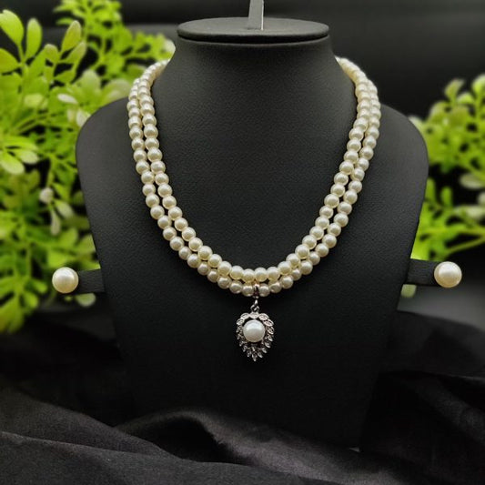 Imported Elegant Double-strand Pearl Necklace