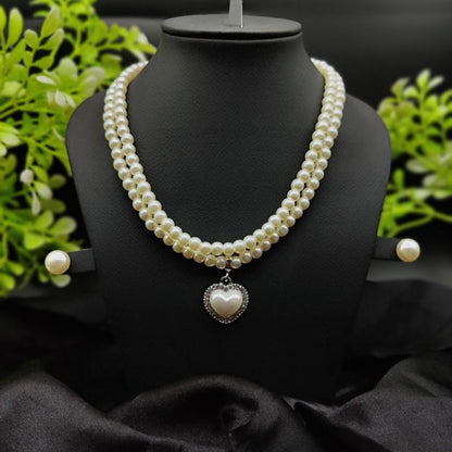 Imported Elegant Double-strand Pearl Necklace