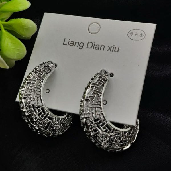 Imported Exquisite Antique-style Crescent Hoop Earrings