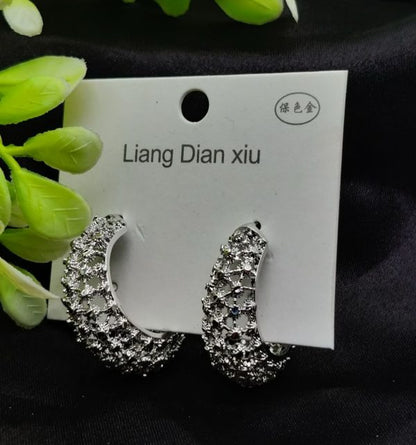 Imported Exquisite Antique-style Crescent Hoop Earrings