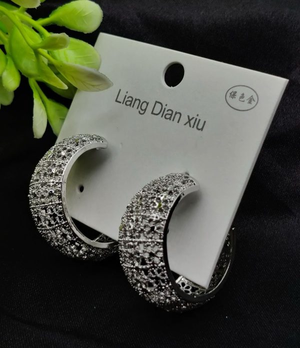 Imported Exquisite Antique-style Crescent Hoop Earrings