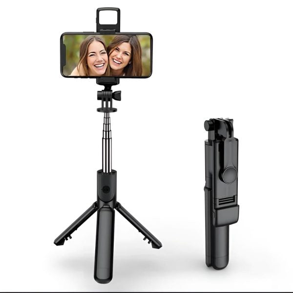 R1s Selfie Stick With Tripod | Bluetooth Foldable Selfie Rod