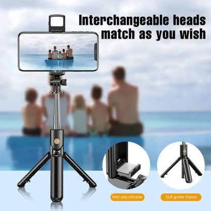 R1s Selfie Stick With Tripod | Bluetooth Foldable Selfie Rod