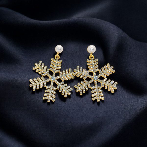 Imported Dazzling Snowflake Earrings