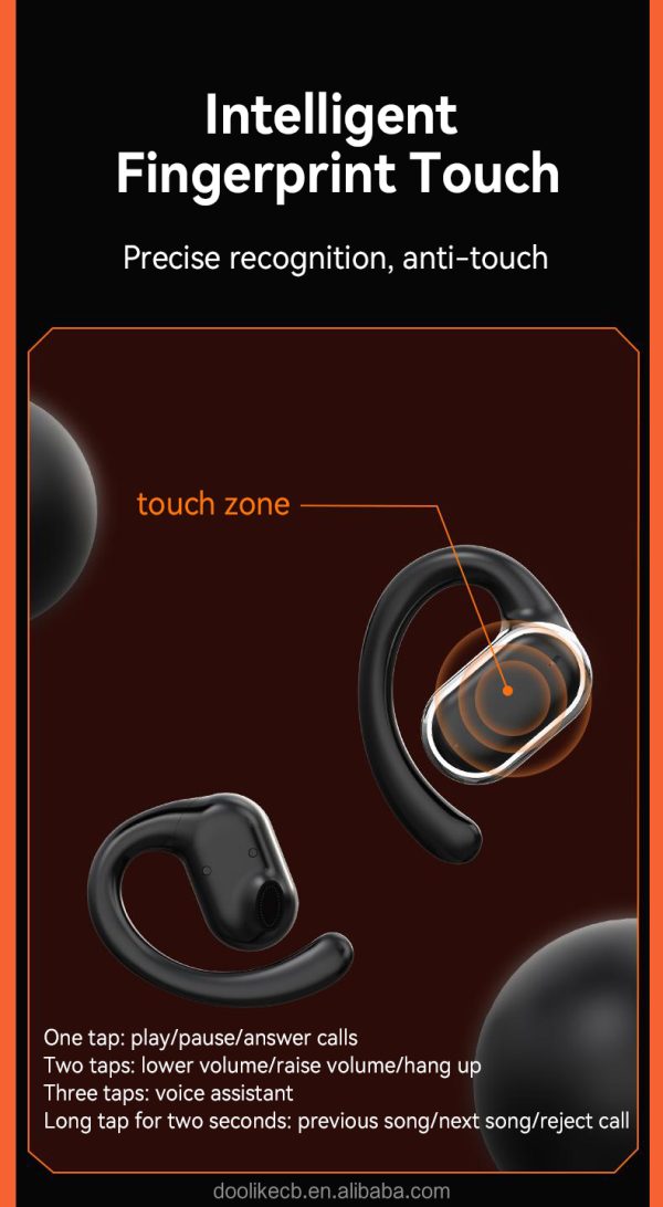 X97 Headphones Wireless Earphone Tws Painless Wear No Pain Led Display Open-ear Bt 5.3 Earbuds